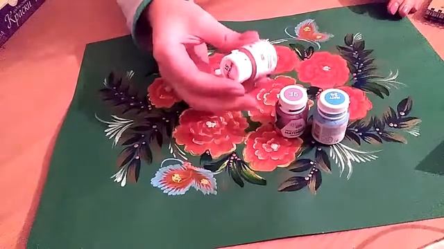 Петриковка. Какими красками рисовать?))) Петриковская роспись для начинающих. смотреть онлайн