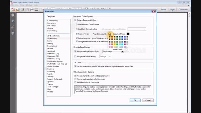 How to change the page background color on Adobe Reader смотреть онлайн