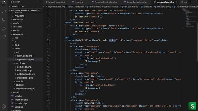 How to Login Signup with Laravel 8 смотреть онлайн