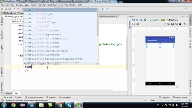 Getting Started with Firebase Auth on Android Studio #6 [In Hindi] смотреть онлайн