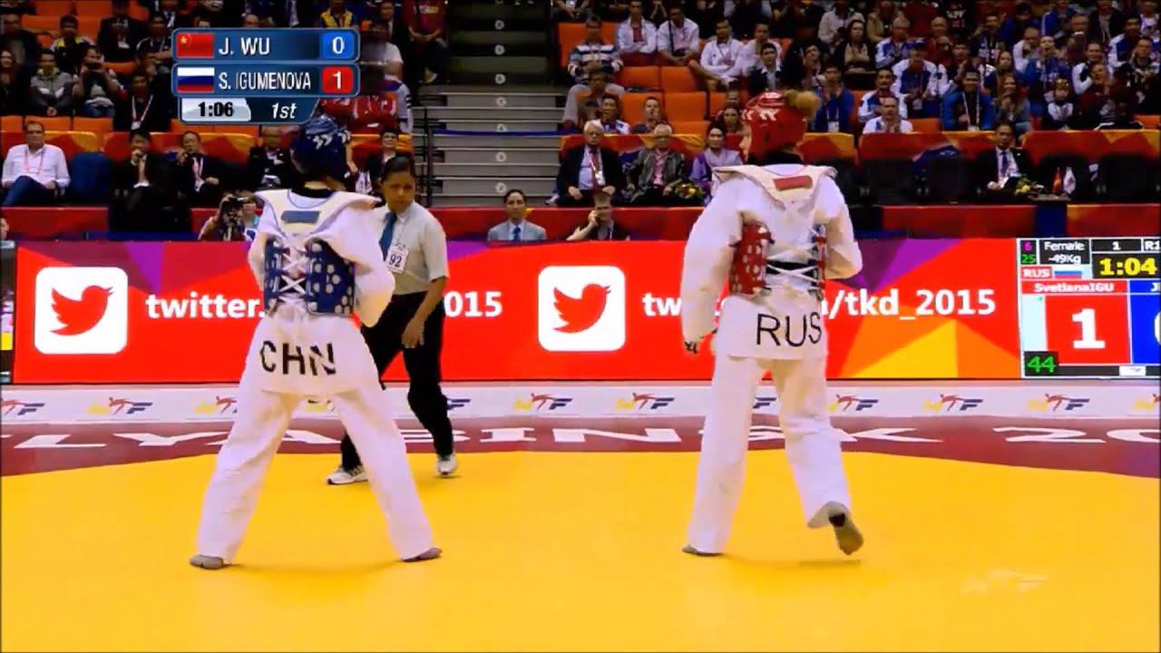 Taekwondo WTF. Чемпионат мира 2015. SemiFinal. W-49. Wu-Igumenova смотреть онлайн