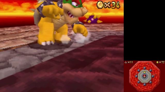 Super Mario 64 DS - All Bowser Levels (Bowser Boss Battles)
