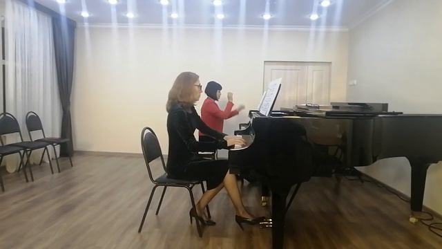 "Песня фонарщиков" А. Рыбников, Фортепианный ансамбль в исполнении Хатит А. и Чамоковой Н. смотреть онлайн