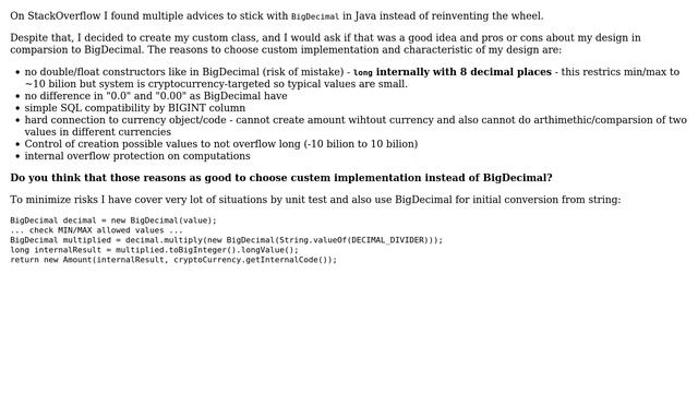 Software Engineering: Custom class for monetary amount (money value) instead of BigDecimal смотреть онлайн