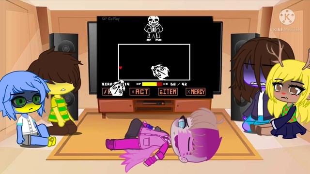Deltarune reacts to Sans battle!!! ft. my oc!! (none of the videos are mine)#deltarune #gachaclub смотреть онлайн