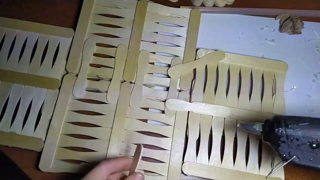 Оригинальная фоторамка из палочек для мороженого