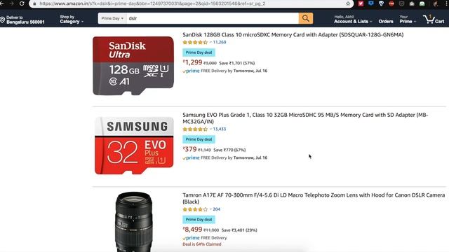 Best 'AMAZON PRIME DEALS' (Cameras, Lenses, Tripod, Action Cameras, Memory Cards) смотреть онлайн