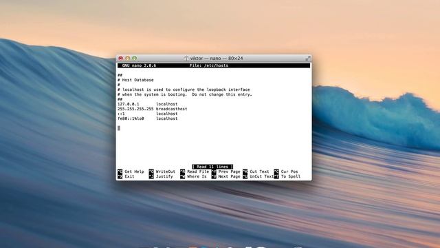 Отредактировать файл hosts на Mac смотреть онлайн