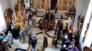 Литургия Преждеосвященных Даров архиерейским чином.