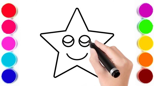 Draw a star for kids | Bolalar uchun Yuduzcha chizish | Рисуем звездочку детям смотреть онлайн
