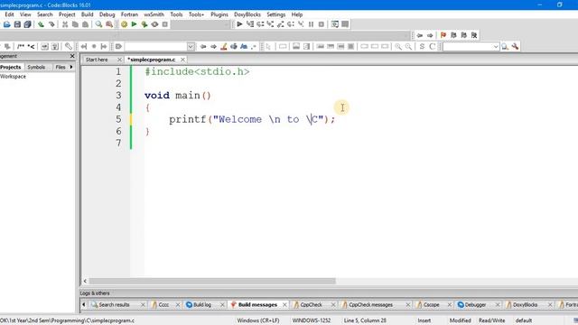 C Programming 2 - Printing multiple lines with single printf смотреть онлайн