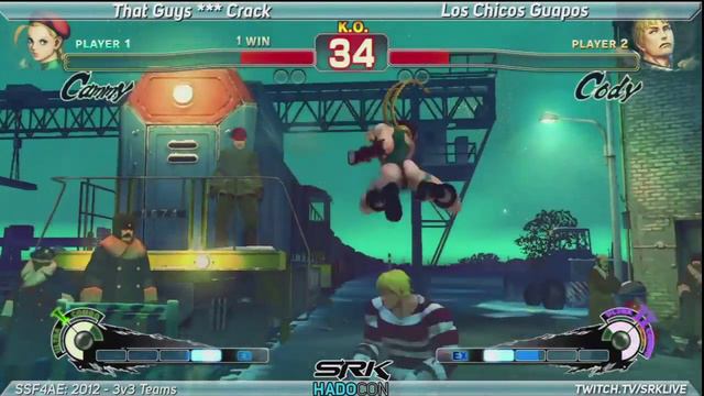 HADOCON III - SSF4:AE 3v3 - That Guy's Ass Crack vs Los Chicos Guapos - Loser's Finals смотреть онлайн