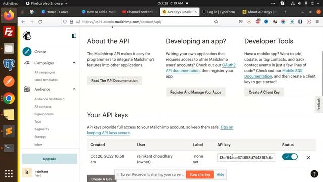 How To Get MailChimp API Key And List ID | Php Tutorial смотреть онлайн