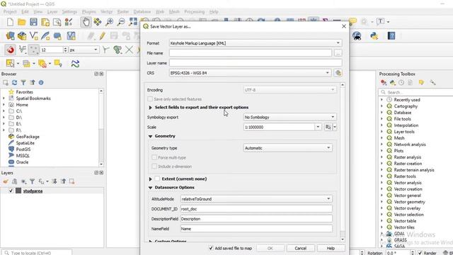 How to create KMZ file in QGIS смотреть онлайн