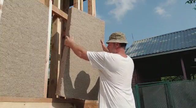 Монтаж льняного утеплителя "Эко Локалит" в каркас. смотреть онлайн