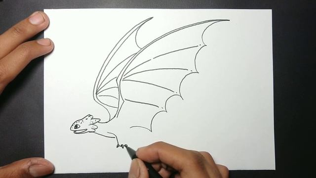 How to Draw Toothless Flying Easy Step by Step смотреть онлайн