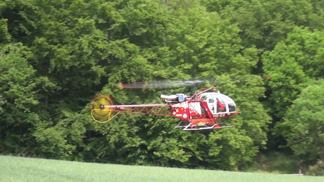 Giant Scale Helicopter RC Model Aérospatiale SA 315B Lama HB-XII смотреть онлайн