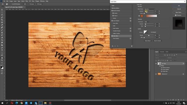 LAYER STYLE: How to Carve Wood, how to creating a wood text effect смотреть онлайн