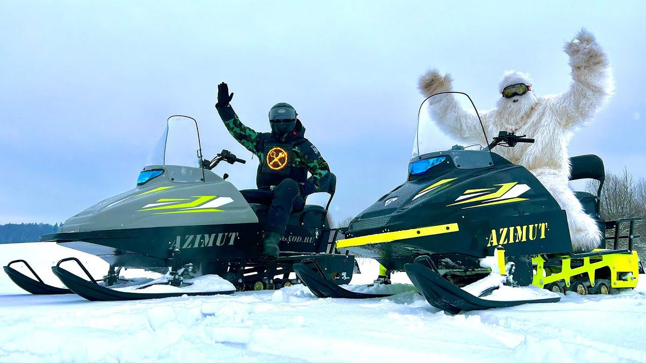Новейший снегоход Бурлак Азимут! Показываем, что может снегоход за 205 тр! смотреть онлайн