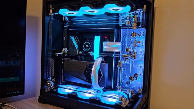 Phanteks NV9 14900K Watercooled Build - Glass Tubing