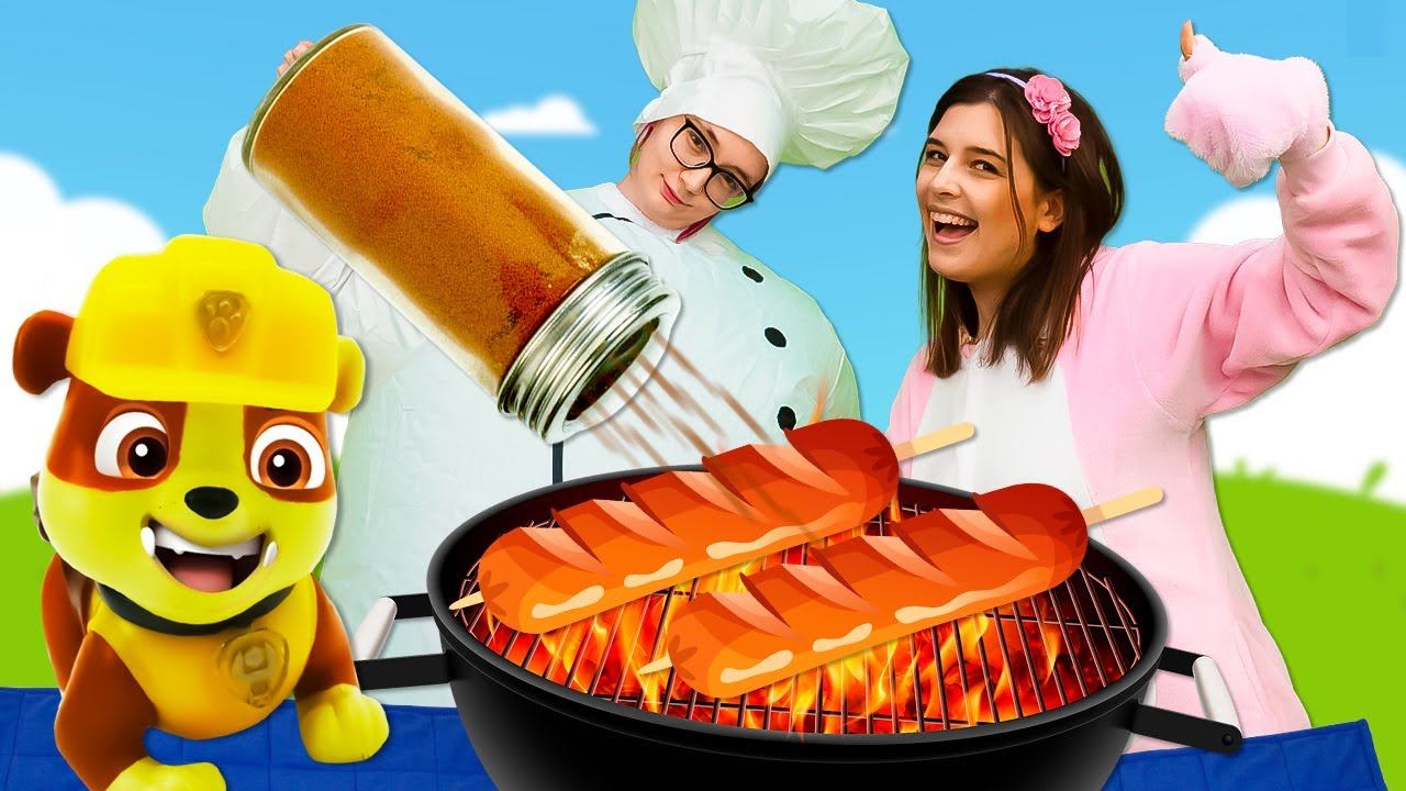 Дутики и Щенячий патруль устроили пикник! Видео для детей про игрушки из мультфильмов смотреть онлайн