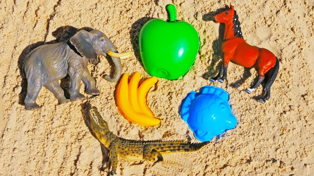 Машинки и Животные в песочнице - Развивающие видео для детей смотреть онлайн