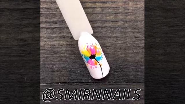 Одуванчик, ускоренный видео урок дизайна ногтей смотреть онлайн