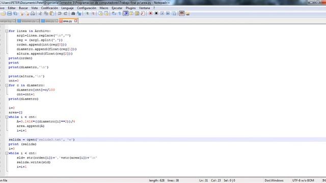 Explicación trabajo final Python34-Notepad++ смотреть онлайн