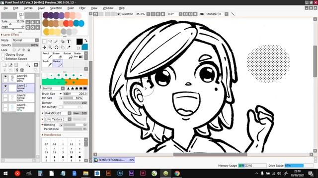 Como Fazer RETÍCULAS no PAINT TOOL SAI | Vida de Desenhista смотреть онлайн