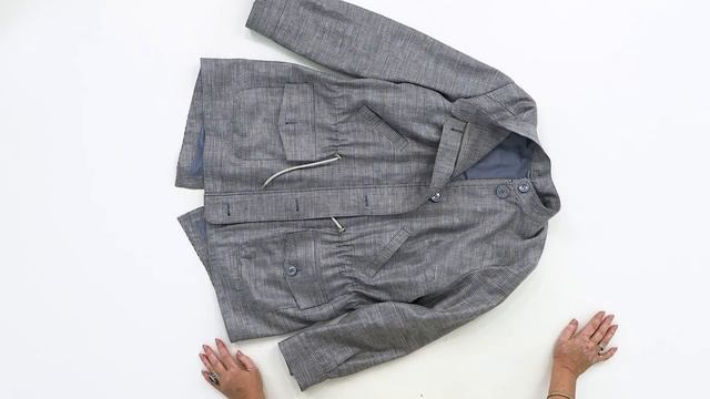 Летняя парка из льна и шелка. Обзор готового изделия.Парка для прогулок прохладными летними вечерам смотреть онлайн