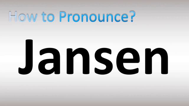 How to Pronounce Jansen смотреть онлайн
