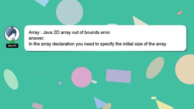 Array : Java 2D array out of bounds error смотреть онлайн