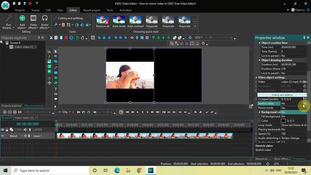 How To Mirror Video In VSDC Free Video Editor?