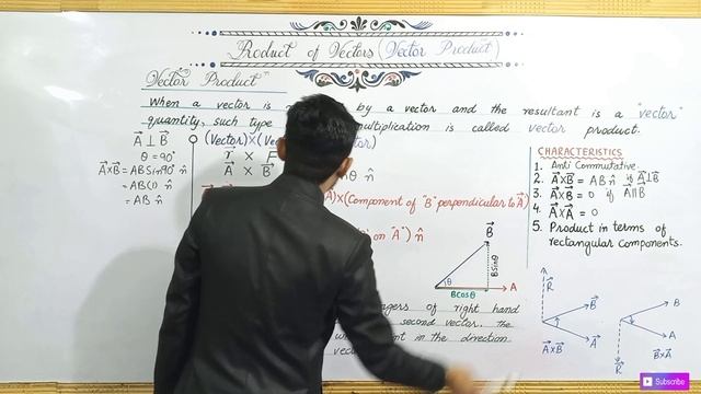 Cross product of vector class 11 | vectors multiplication | 11th class physics ch 2 | urdu, hindi смотреть онлайн