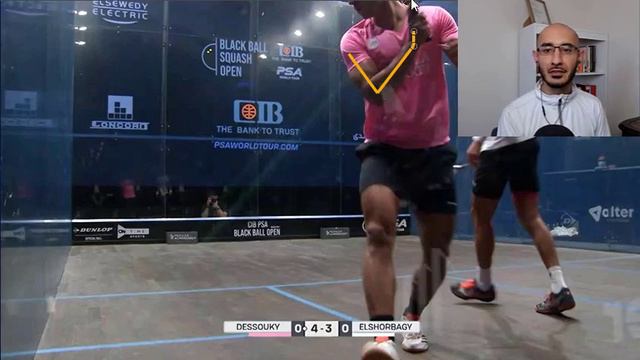 Fares Dessouky's Movement Analysis - Back Left Corner - PSA Squash: Biomechanics & sports science смотреть онлайн