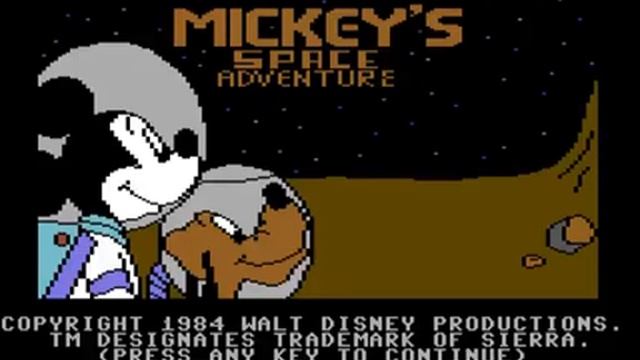 Title - Mickey's Space Adventure (Commodore 64) смотреть онлайн