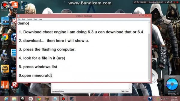 How to speed hack in minecraft Cheat Engine 6.3
