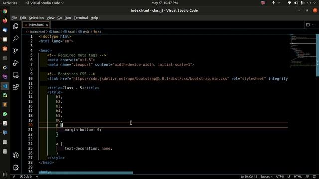 Web Design With Bootstrap 5 | Class - 5 | Part-1 смотреть онлайн