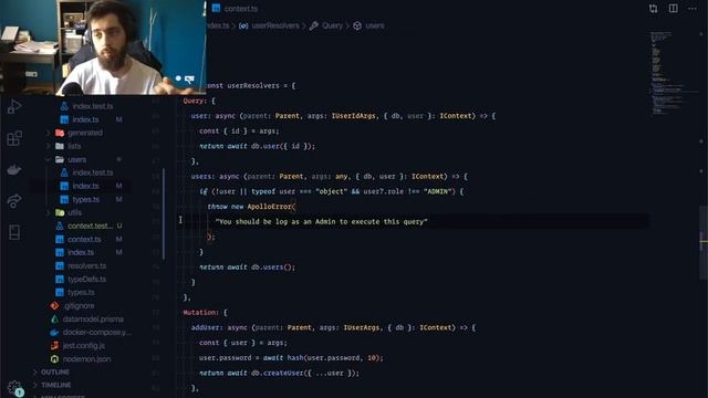 Live GraphQL : Auth & Autorisations pt 4 [NodeJS, Typescript, Apollo & Prisma] смотреть онлайн