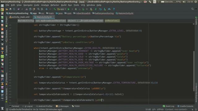 Android Kotlin Usage Tutorial #096 -Battery Monitoring смотреть онлайн