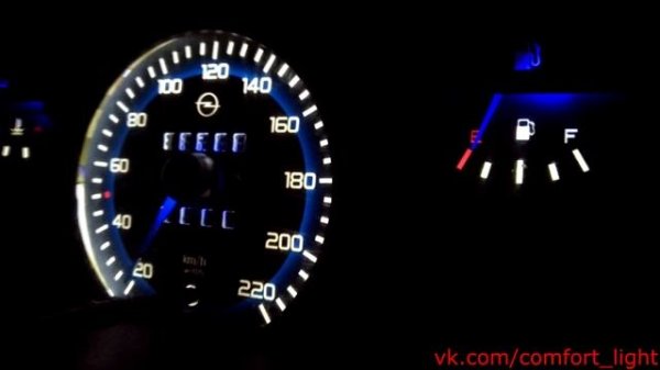 "COMFORT LIGHT" Пересвет/тюнинг приборных панелей. Opel Kadett