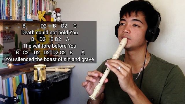 What A Beautiful Name (Hillsong Worship) Flute Recorder Cover with Easy Letter Notes & Lyrics смотреть онлайн