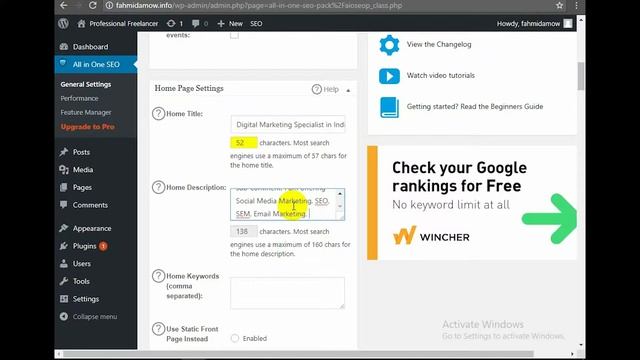How to Setup Home Page SEO Friendly Title, Keywords & Description into Wordpress смотреть онлайн