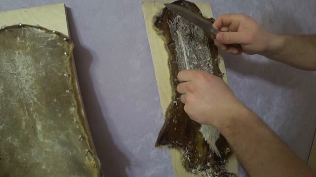 Лыжи охотничьи. Выделка камуса лося в домашних условиях. Часть 1. смотреть онлайн