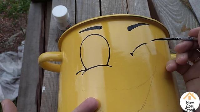 ? ВАЗОН из КАСТРЮЛИ/ кашпо для цветов из старых кастрюль и ведер своими руками смотреть онлайн