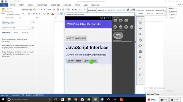 android webview html javascript смотреть онлайн