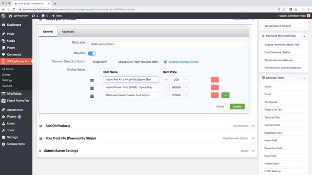 Sell multiple products in the same payment form made with WPPayForm смотреть онлайн