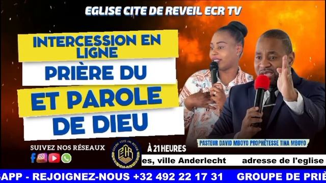 INTERCESSION EN LIGNE - PASTEUR DAVID MBOYO 01 | 11 | 2023 смотреть онлайн