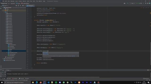Barra dei Menu - Tutorial Java Swing #21 смотреть онлайн