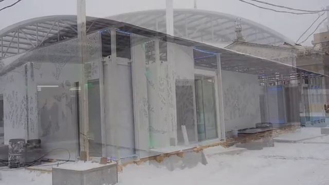 Сказочный домик из блок-контейнеров на площади Ленина в Воронеже от компании Спецтрансконтейнер смотреть онлайн